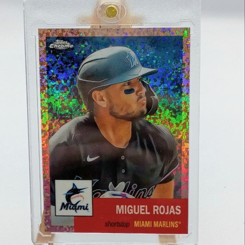 SP /75 Topps Chrome Rose Gold Speckled Refractor #193 Miguel Rojas 2022
